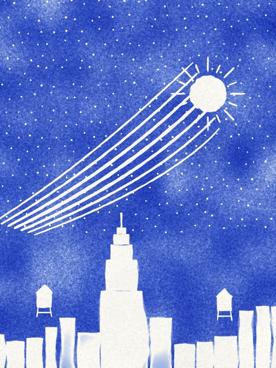 彗星划过曼哈顿夜空